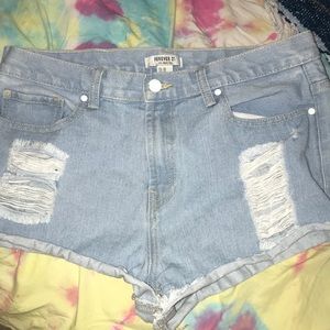 Denim shorts